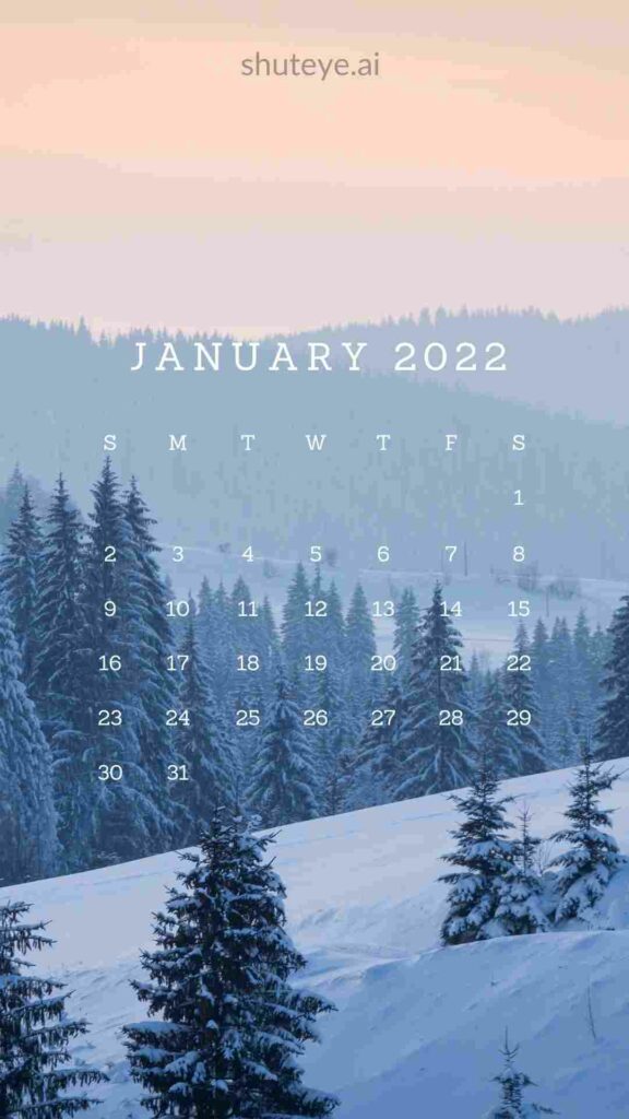 January Calendar 2022
