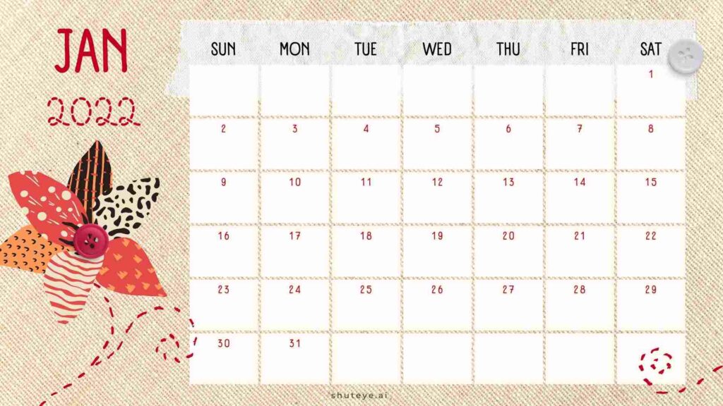 printable january calendar 2022 free printable calendars shuteye