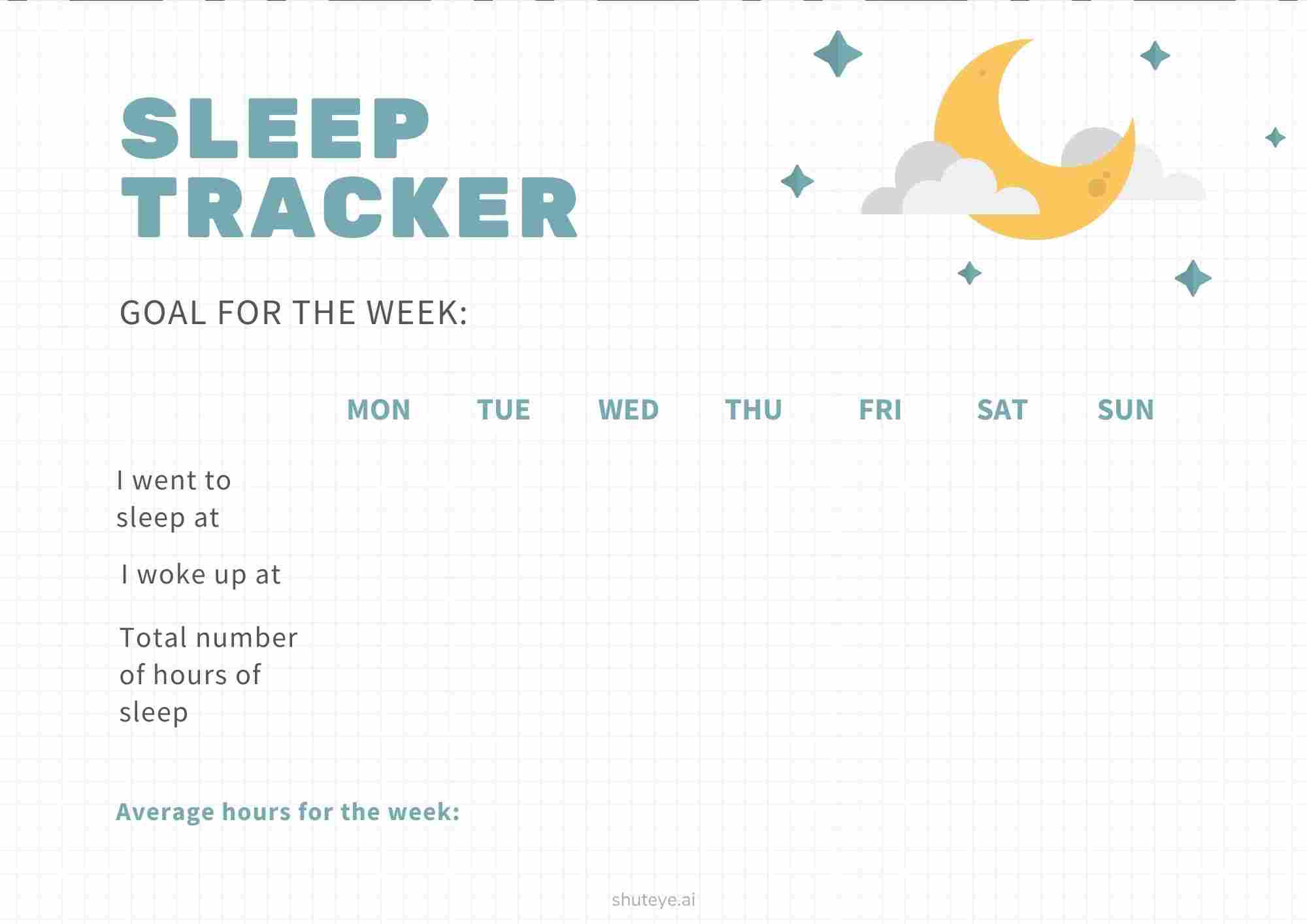 20+ Sleep Tracker Bullet Journal Ideas Printable Sleep Tracker ShutEye