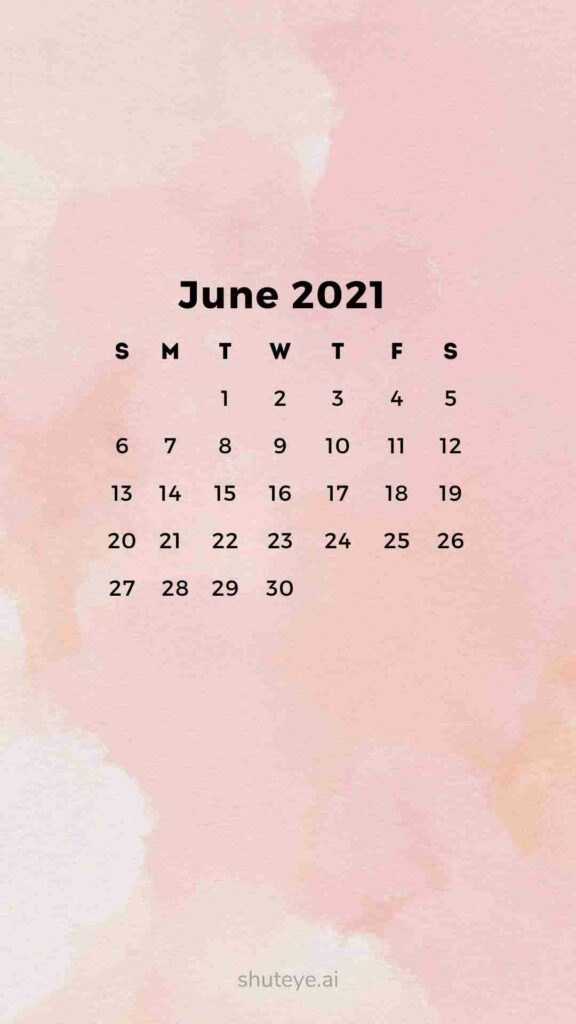 ShutEye Free Printable June Calendar1