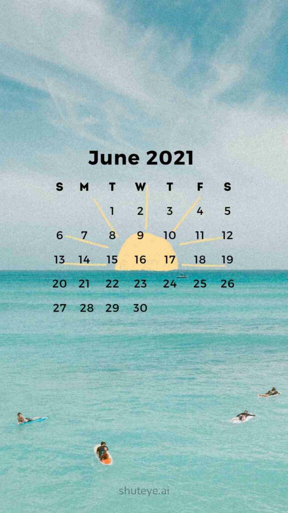 ShutEye Free Printable June Calendar1