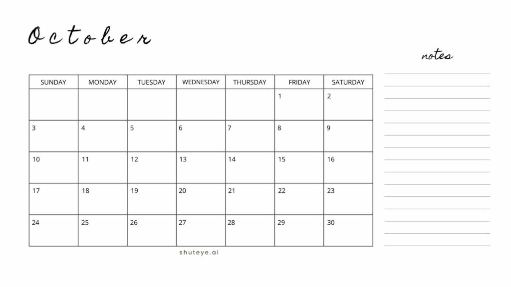 100+ Printable October Calendar Ideas | Free Calendars 2021