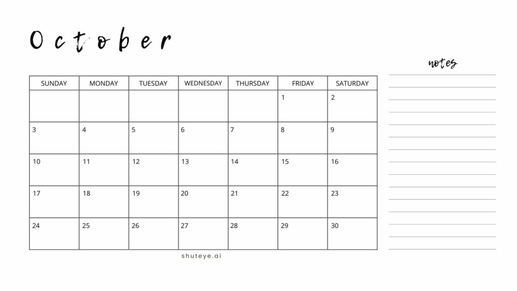 100+ Printable October Calendar Ideas | Free Calendars 2021