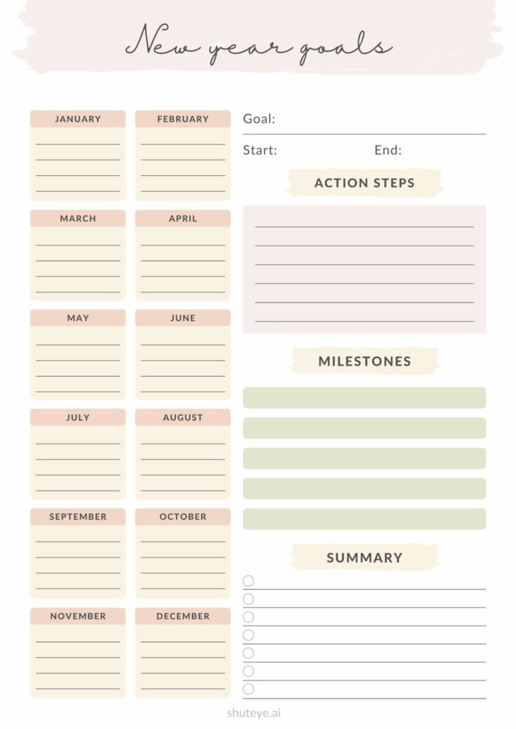 Best Free Printable2022 Yearly Planner Templates