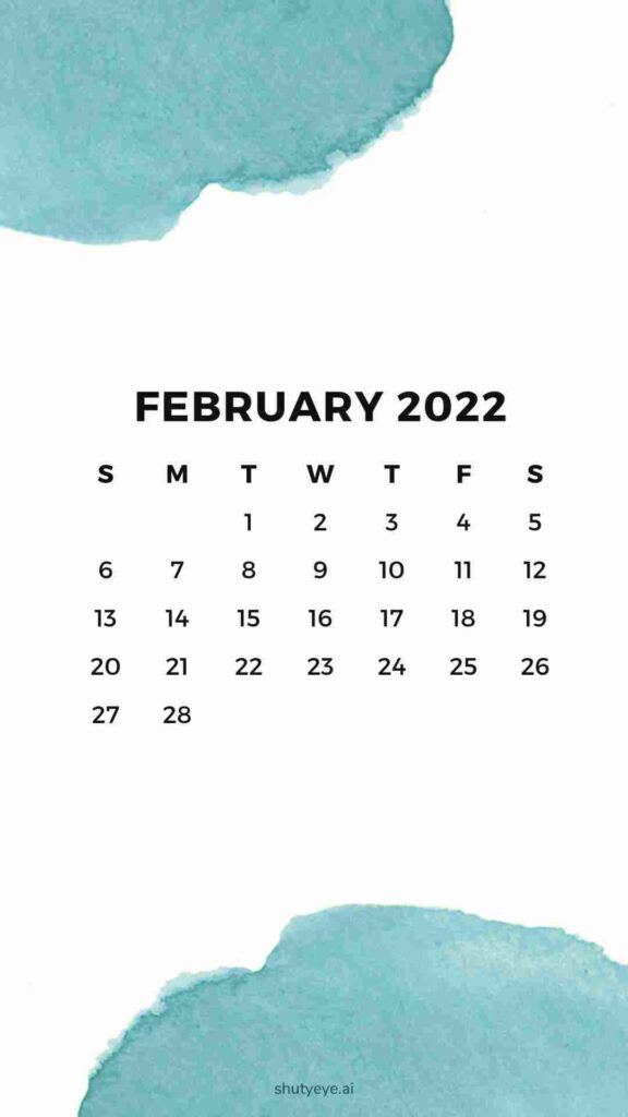 Free printable February calendars 2022