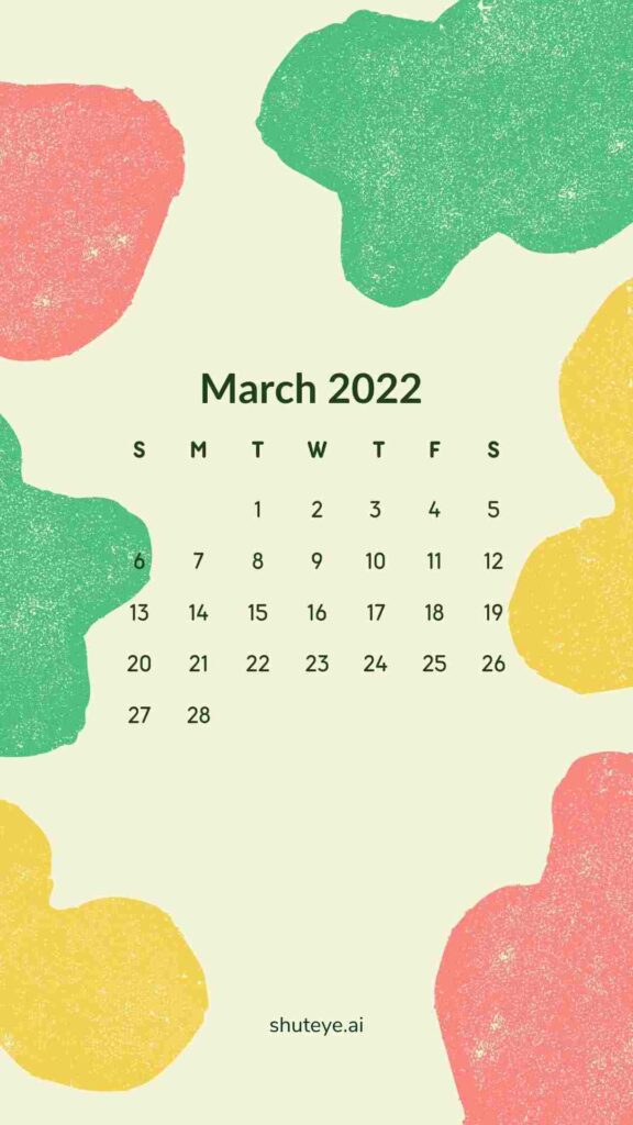 Free printable march calendars