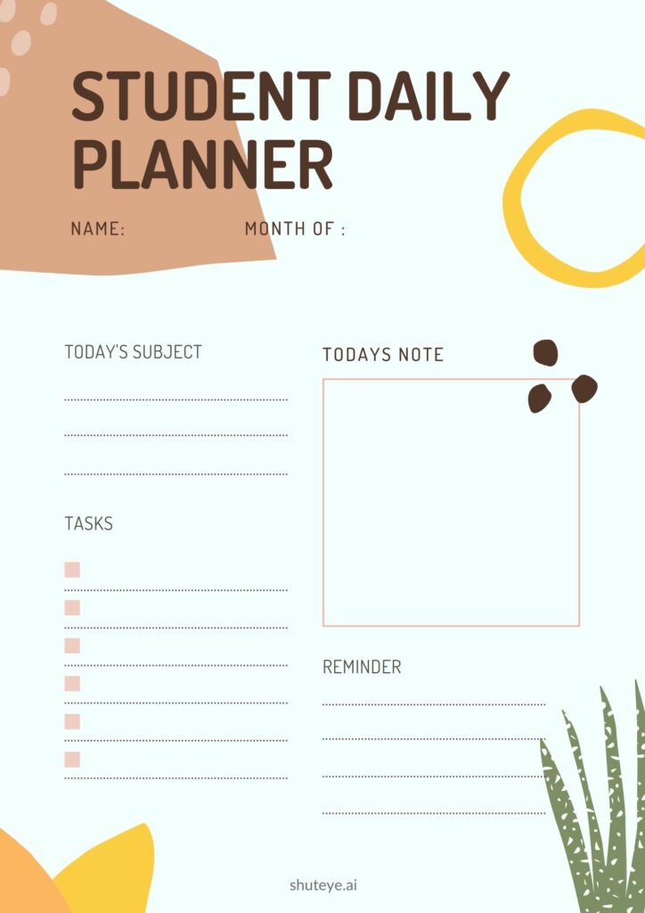 A student planner is a time-management tool that helps students organize all the things they need to do throughout the week