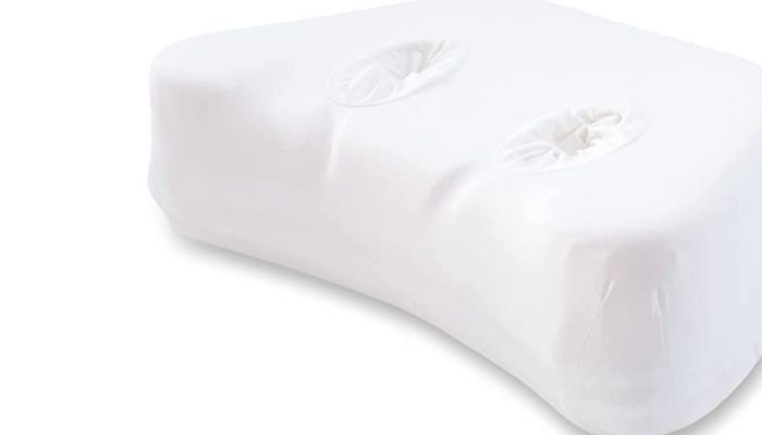 Pure comfort side sleeping pillow provides a comfortable shape that is perfect for sleep apnea